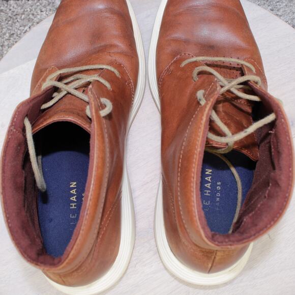 Cole Haan GrandOS Chukka Boots Mens 10 Brown Leather - Picture 8 of 9